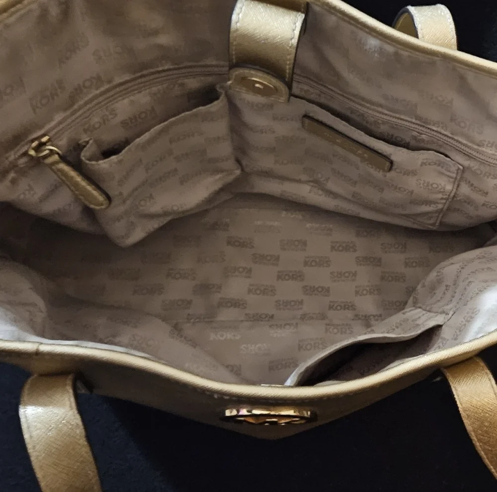 Michael Kors Gold Tote Bag